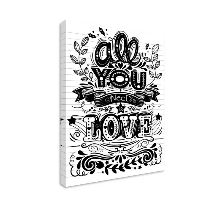 Szerelmes kifejezés motivációs vászon művészet - TenStickers