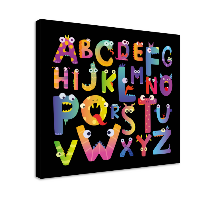 Szörnyű abc és betűk vászonra - TenStickers