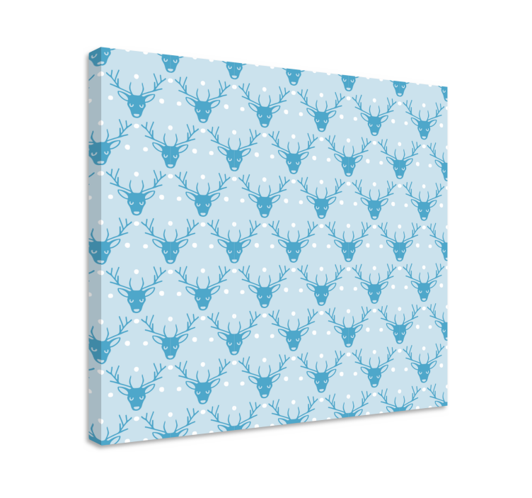 Téli szarvas minta vászon szarvas - TenStickers