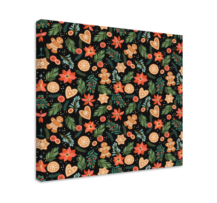 Mézeskalács Ünnepi minták vászon Állatok - TenStickers