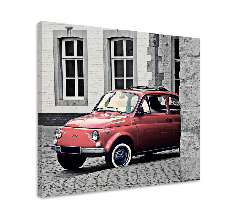 Vintage régi lapos 500 retro vászon art - TenStickers