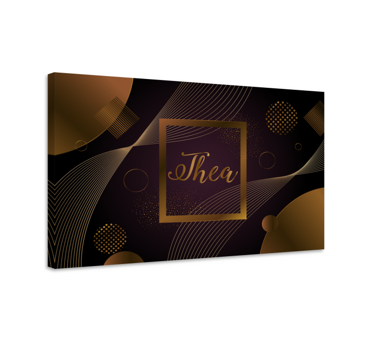 Elegáns kör formázás vászon virágok és növények - TenStickers