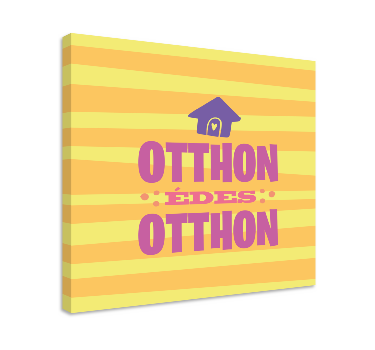 Aranyos otthon édes otthon idézet vászon fal art - TenStickers