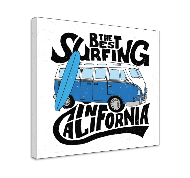 Surfing california van vászon sport - TenStickers