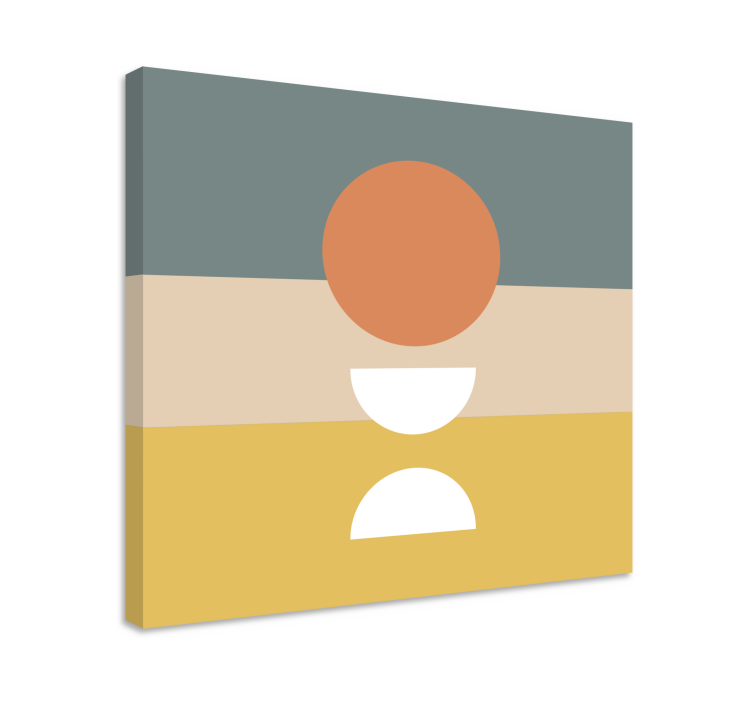 3 csíkos kör zászló geometriai vászon - TenStickers