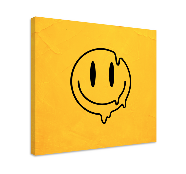Folyékony smiley ikon vászon grafikák - TenStickers