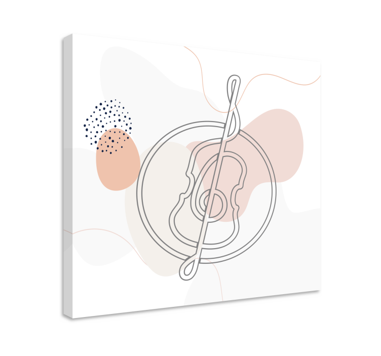 Vonalbeli cselló design zenei vászon - TenStickers