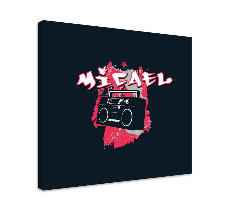Hip hop cd lejátszó graffiti személyre szabott vászon - TenStickers