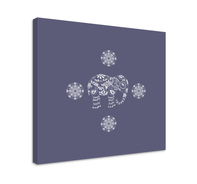 Dekoratív elefánt minta vászon elefánt - TenStickers