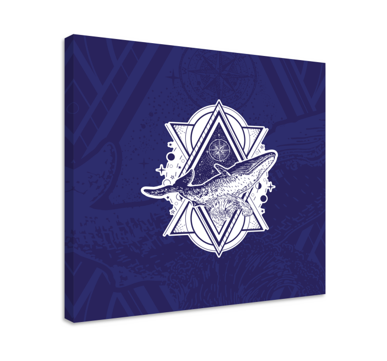 Bálna asztrális dizájn vászon tengeri - TenStickers