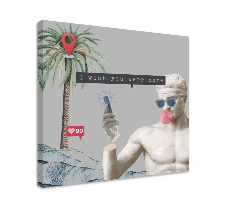 Bárcsak itt lennél vászon idézetek - TenStickers