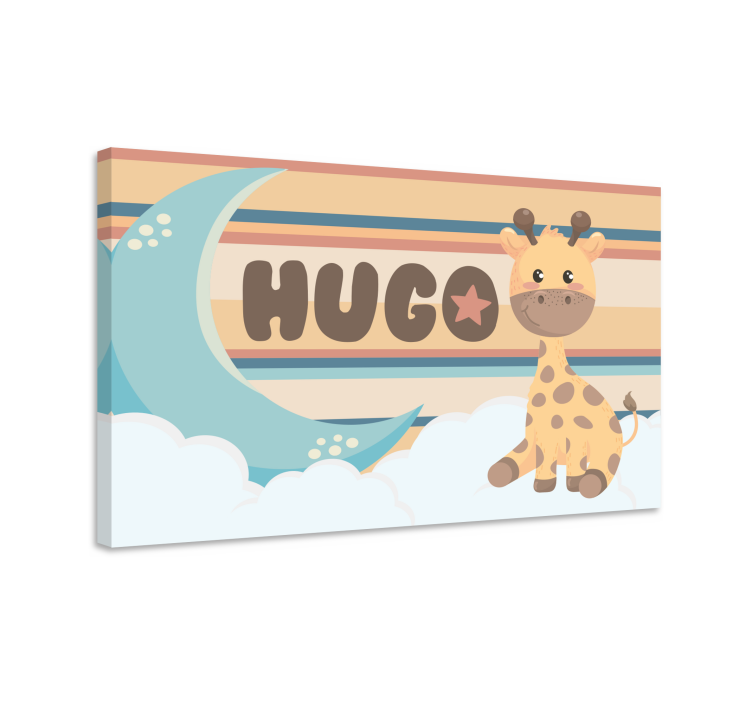 Játékos zsiráf design vászon óvoda - TenStickers