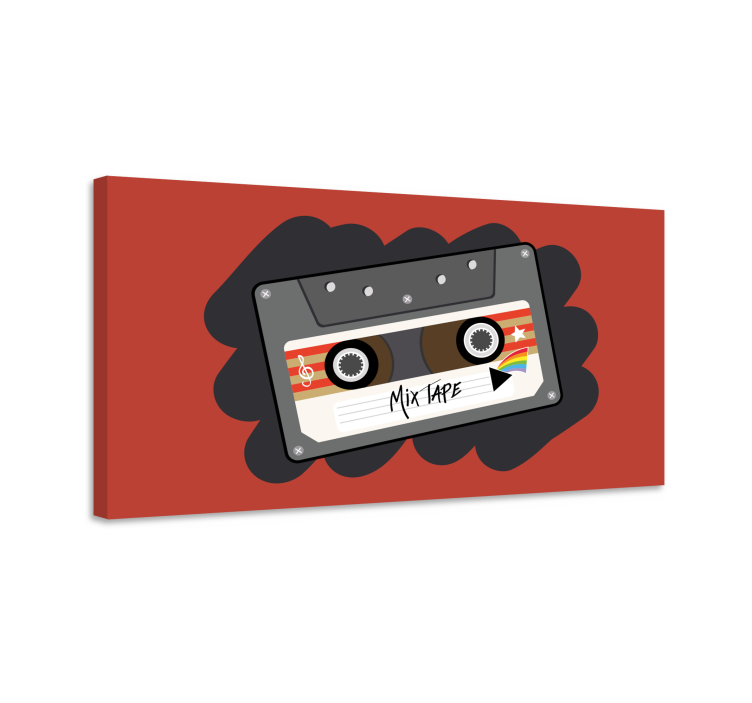 Retro mixtape design vászon zene - TenStickers