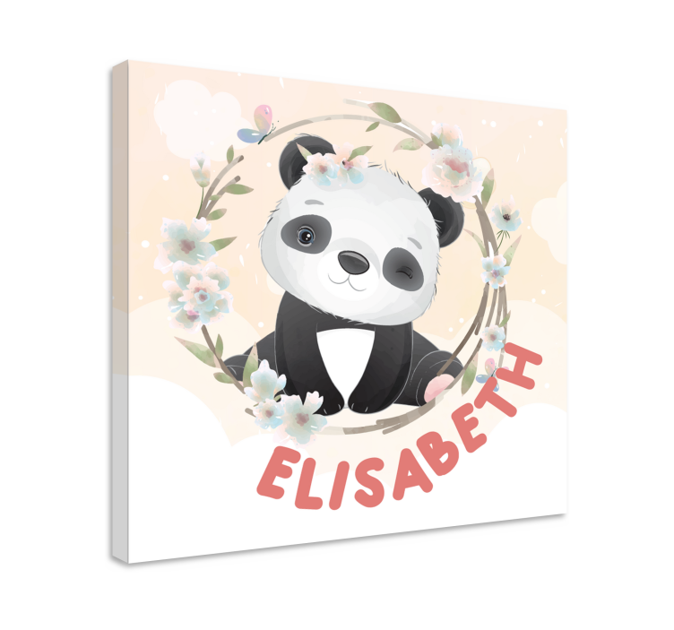 Cuki panda mintás vászon Állatok - TenStickers