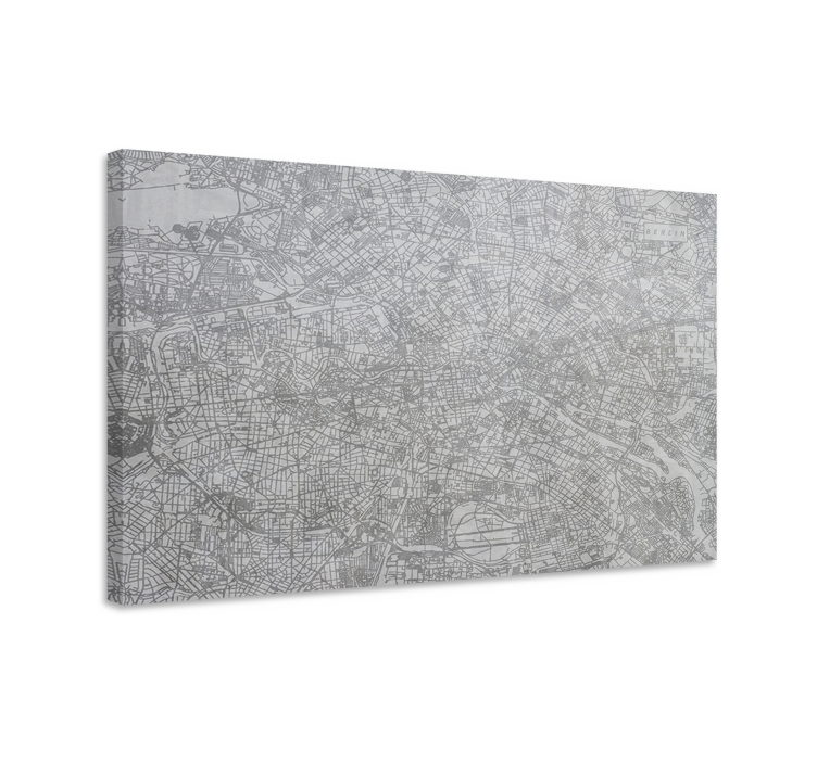 Város térkép berlin város vászon nyomtatás - TenStickers