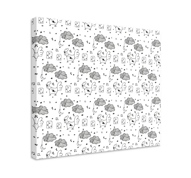 Bűbájos tollas barátok vászon állatok - TenStickers