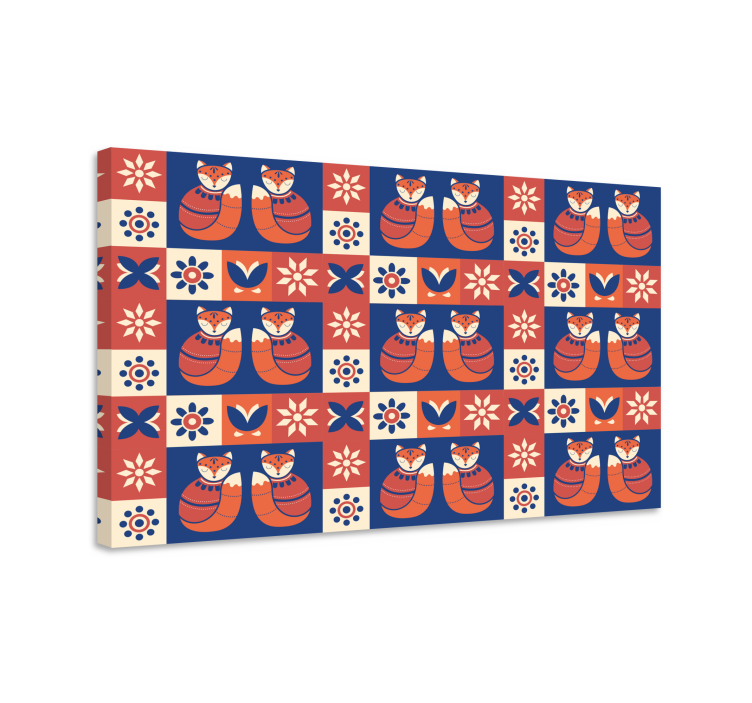 Barátságos macskás vászon - TenStickers