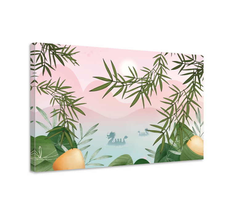 Erdei bambusz "kínai stílusú" tájvászon - TenStickers