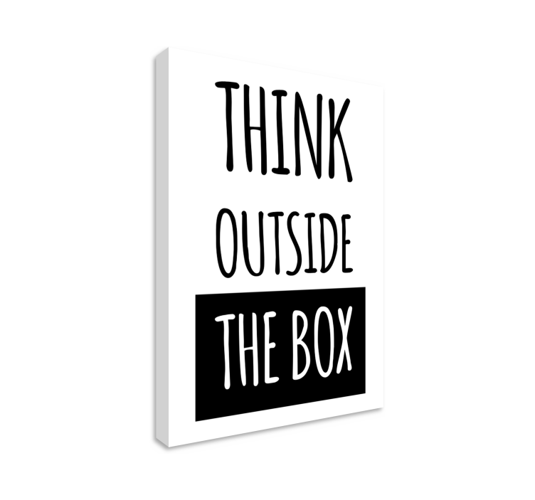 Gondolkodj a dobozon kívül motivációs vászon - TenStickers
