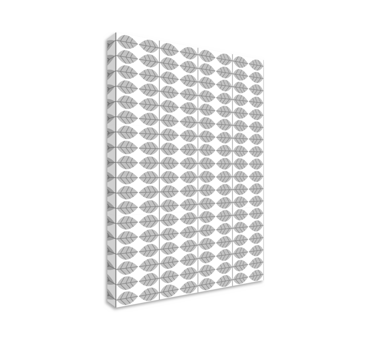 Stilizált levélminta vászon virágok és növények - TenStickers