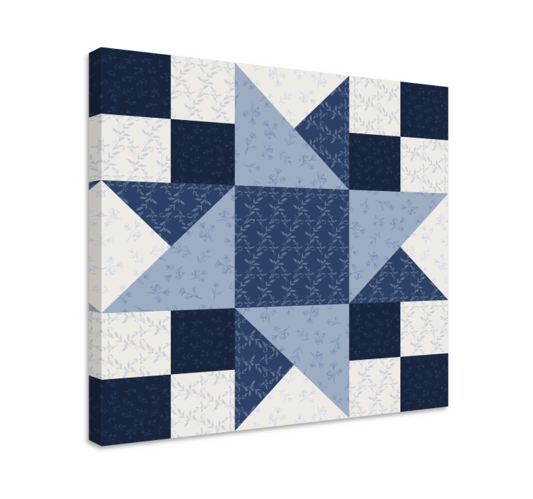 Csillag foltvarrás dekoráció vászon dekoráció - TenStickers