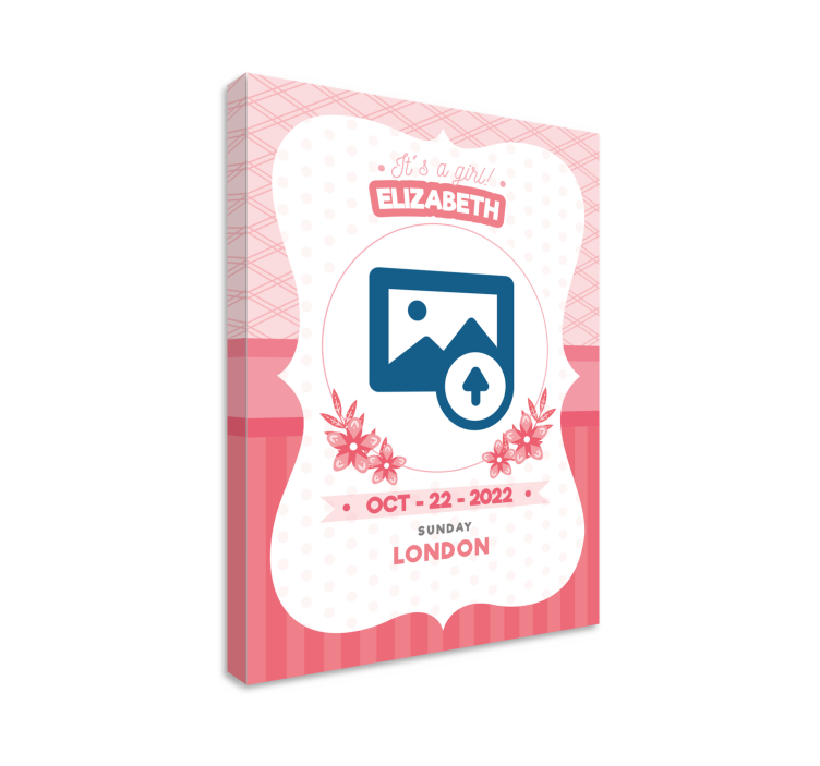 Személyre szabott rózsaszín közlemény vászon óvoda - TenStickers