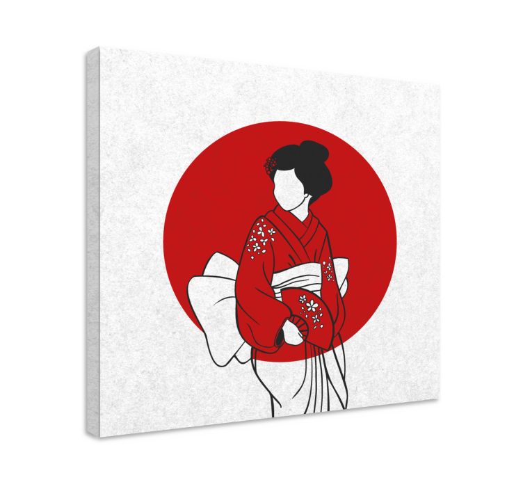 Hagyományos kimono elegancia vászon oriental - TenStickers