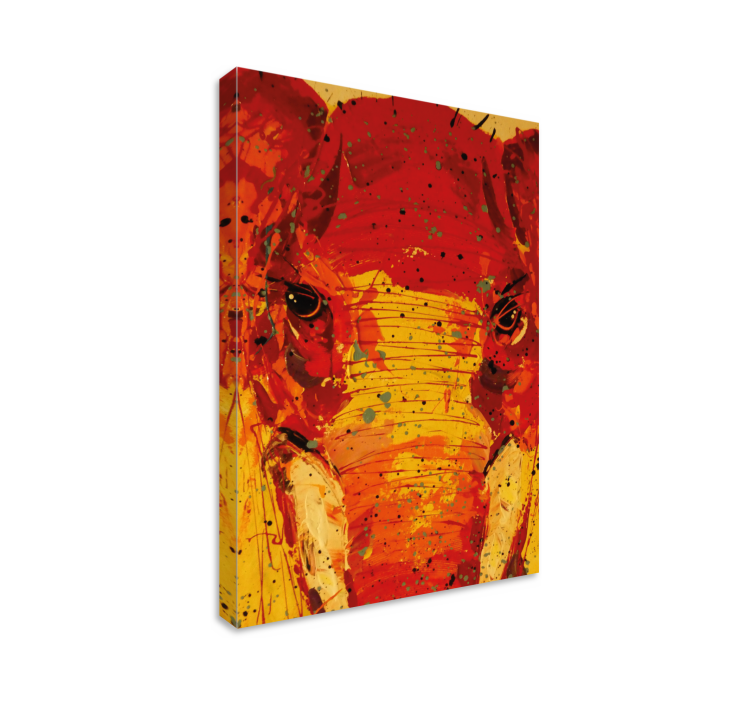 Vibráló elefántportré vászon elefánt - TenStickers