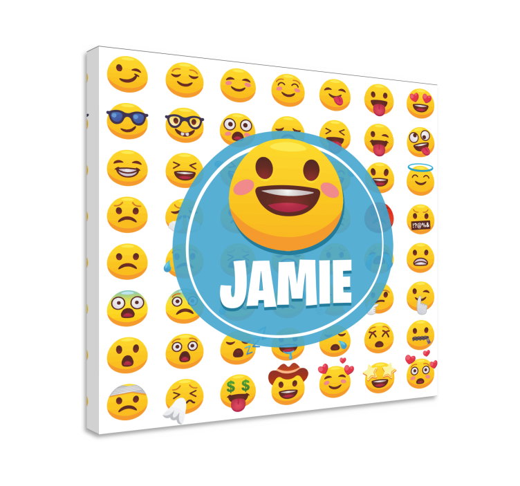 Emoji kifejezések gyűjteménye vászon abc és betűk - TenStickers