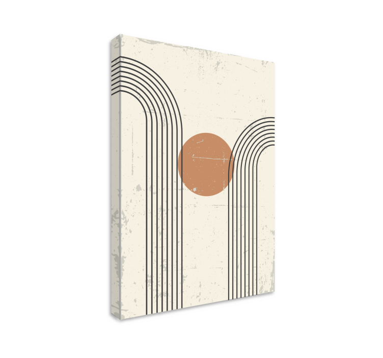 Absztrakt félíves geometriai vászon - TenStickers