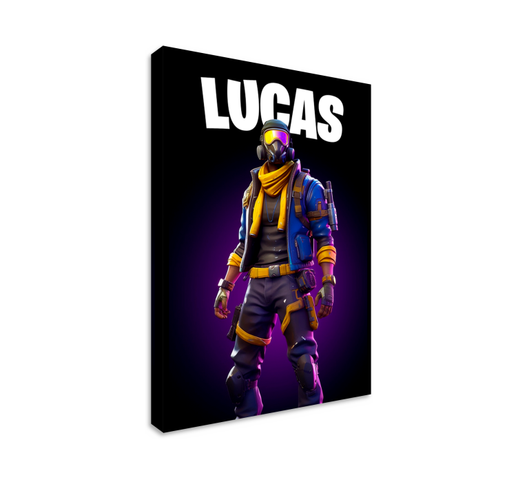 vászon videojátékokról szemüveges harcos - TenStickers