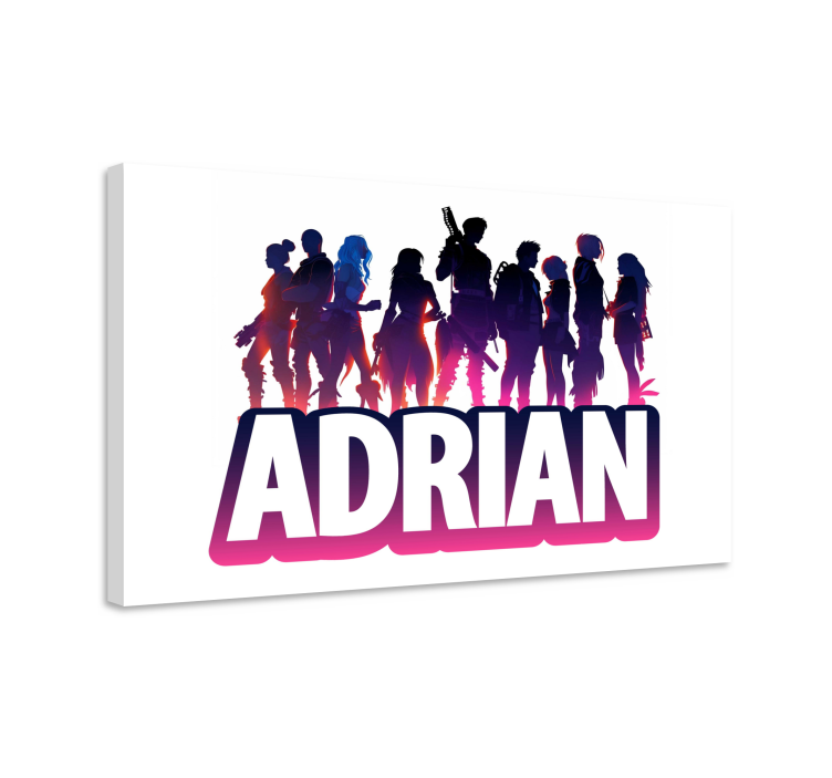 vászon videojátékokról epikus karakterek siluettje - TenStickers