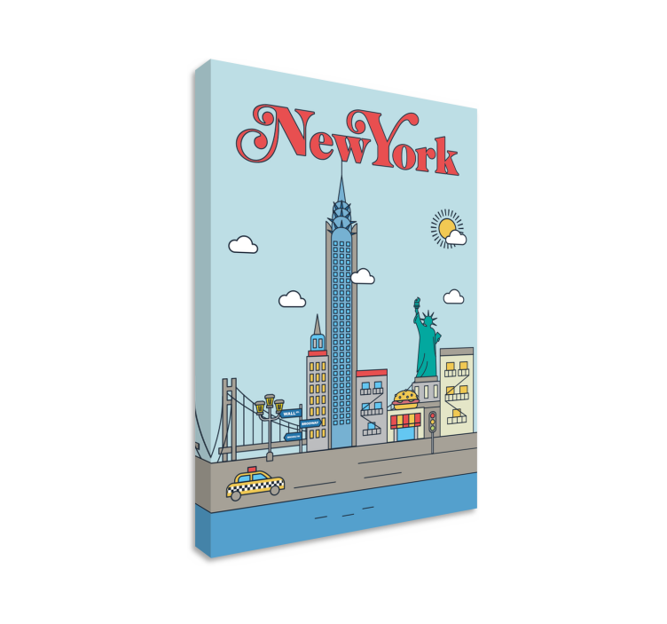 vászon városok és országok new York magyarul: New York - TenStickers