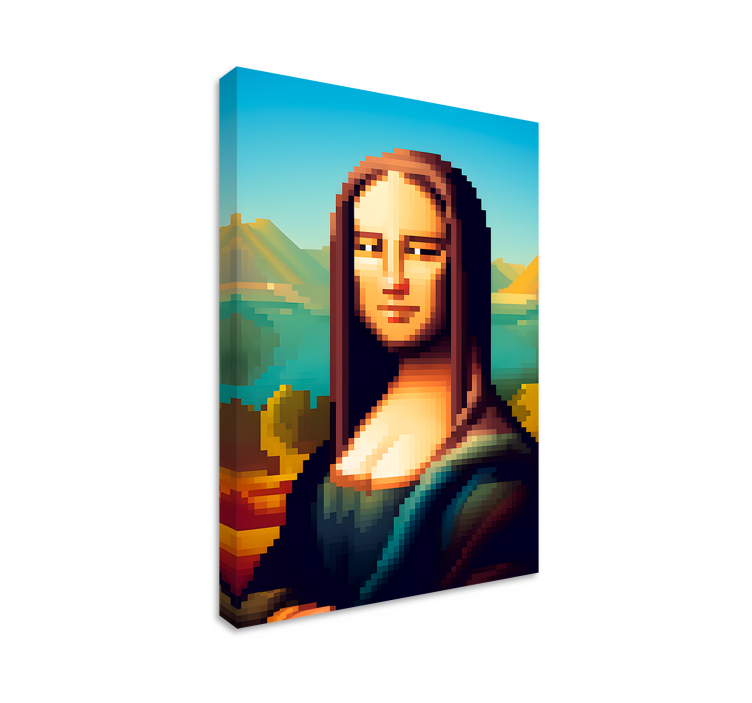 vászon Művészet gioconda pixel art - TenStickers