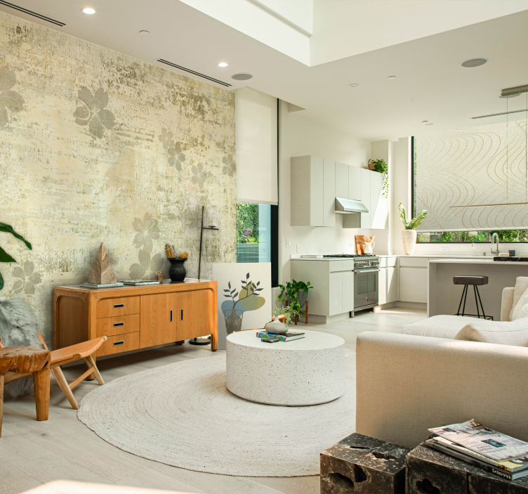 Váza lombozattal vászon virágok és növények - TenStickers