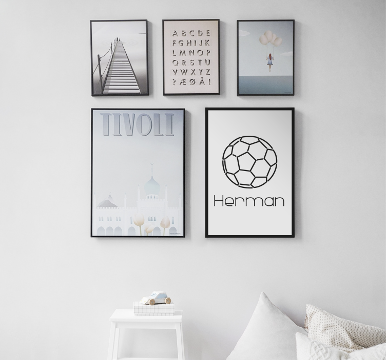 Névvel ellátott futballlabda vászon tizenéves - TenStickers