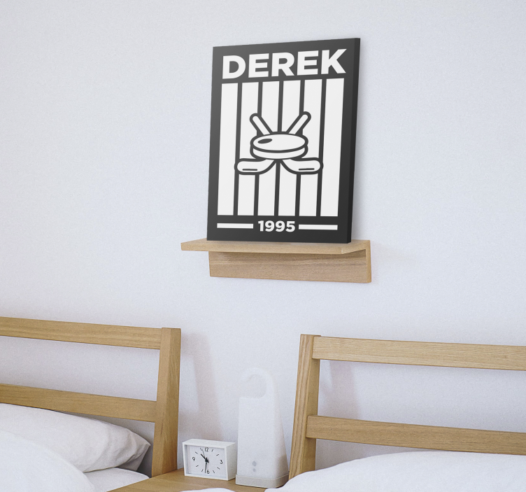 Személyre szabott hoki dizájn vászon tizenéveseknek - TenStickers
