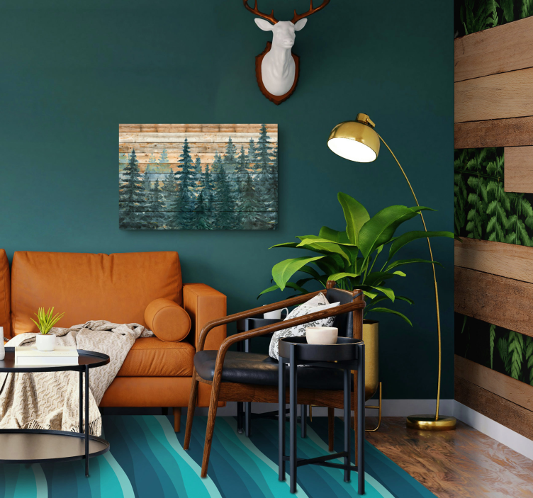 Fenséges fenyveserdő táblázatok nappali - TenStickers