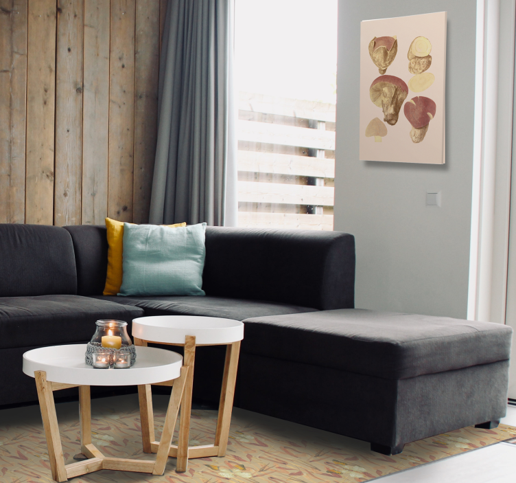 Gombagyűjtemény vászon virágok és növények - TenStickers