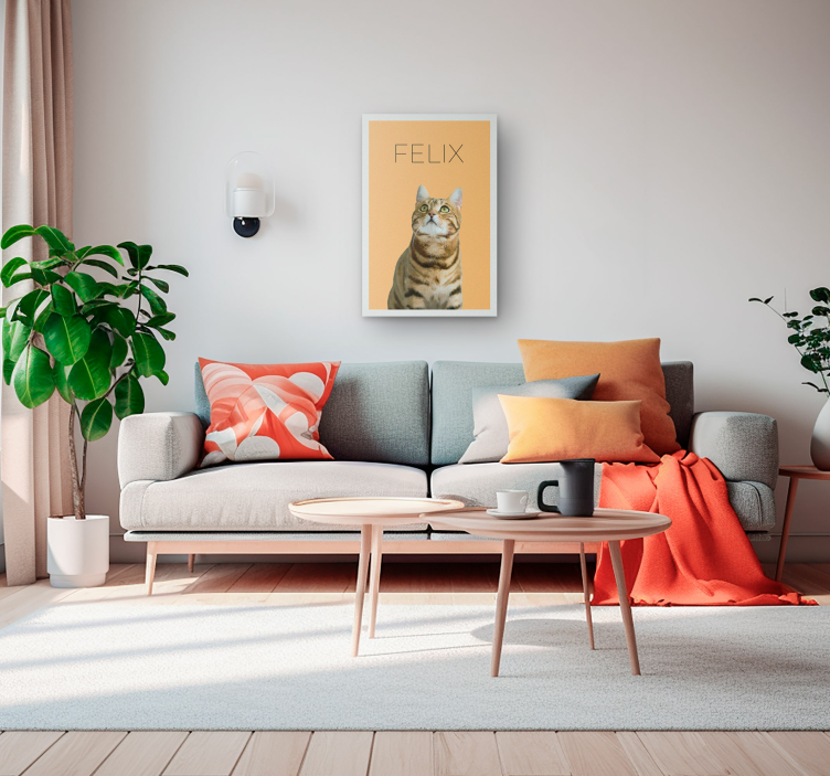 táblázatok hivatal minimalista akvarell kisállat portré - TenStickers