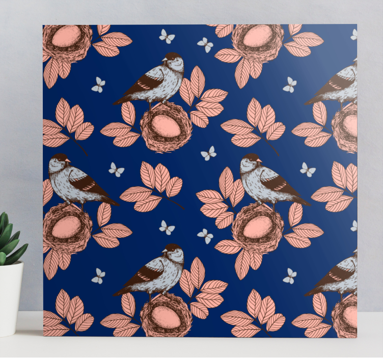 Afrikai stílusú kék fészek madár vászon - TenStickers