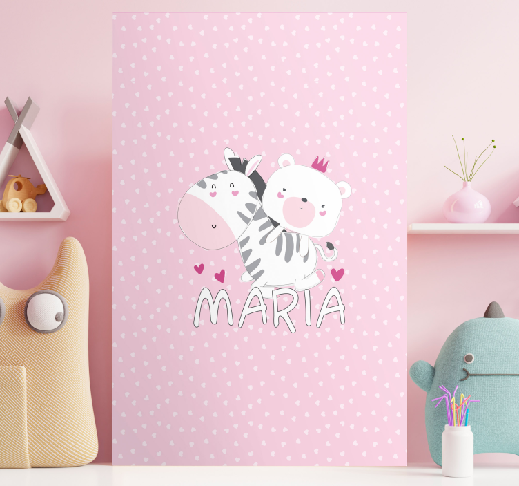 Aranyos Állatbarátok vászon óvoda - TenStickers