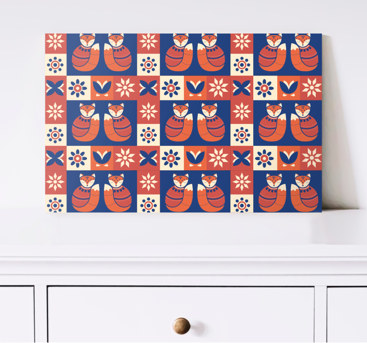 Barátságos macskás vászon - TenStickers