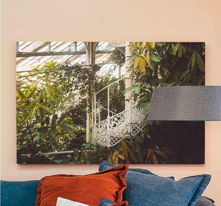 Bőséges zöld növénykompozíció vászon virágok és növények - TenStickers