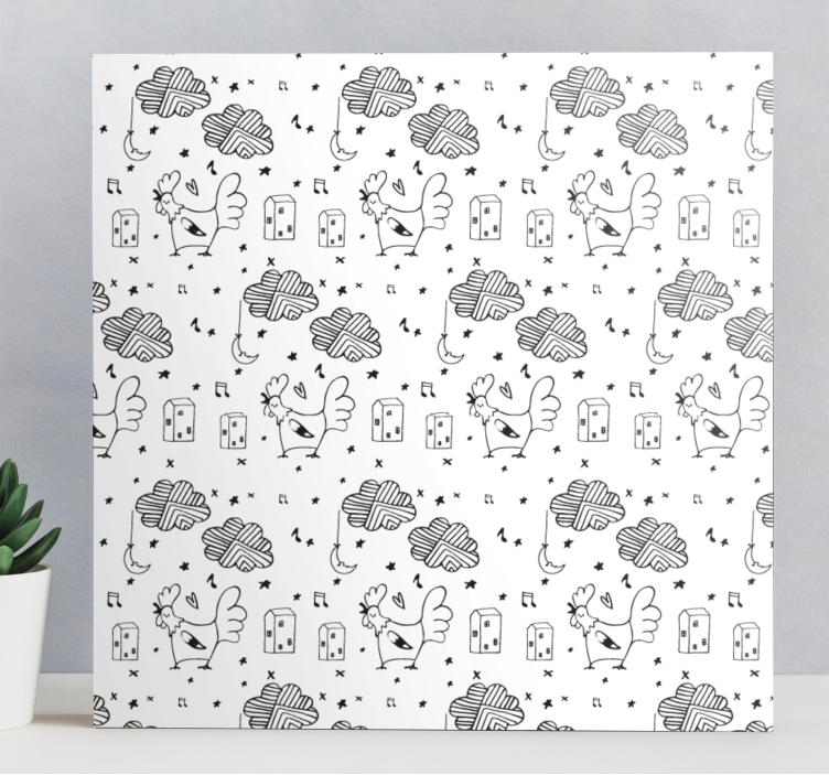 Bűbájos tollas barátok vászon állatok - TenStickers