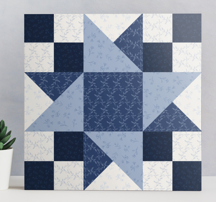 Csillag foltvarrás dekoráció vászon dekoráció - TenStickers