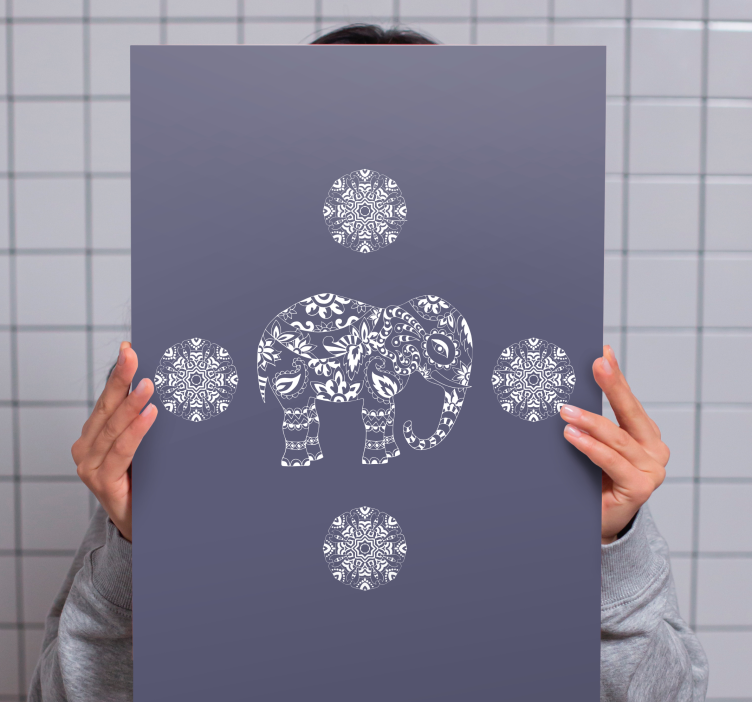 Dekoratív elefánt minta vászon elefánt - TenStickers