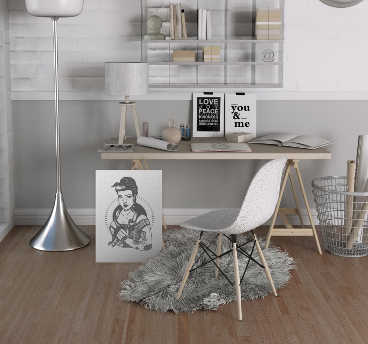 Erős nő portréja táblázatok emberek és karakterek - TenStickers