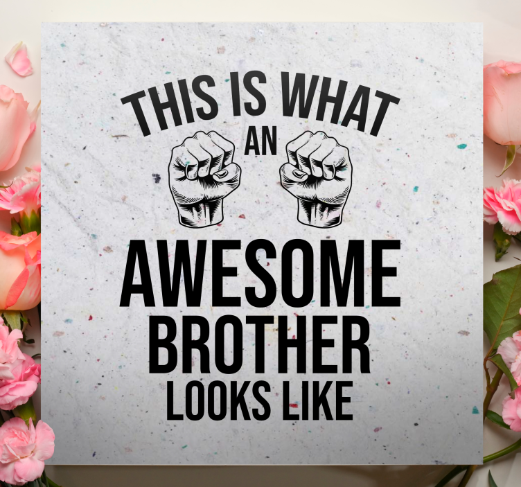 Félelmetes testvér vicces idézet vászon - TenStickers