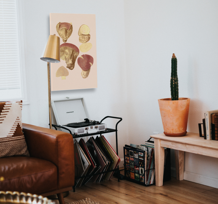 Gombagyűjtemény vászon virágok és növények - TenStickers